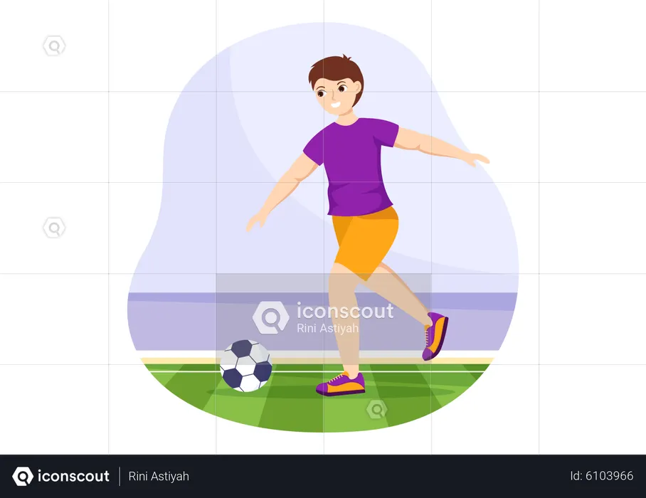 Soccer player playing  Illustration