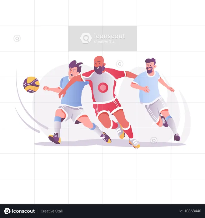 Soccer player playing football match  Illustration