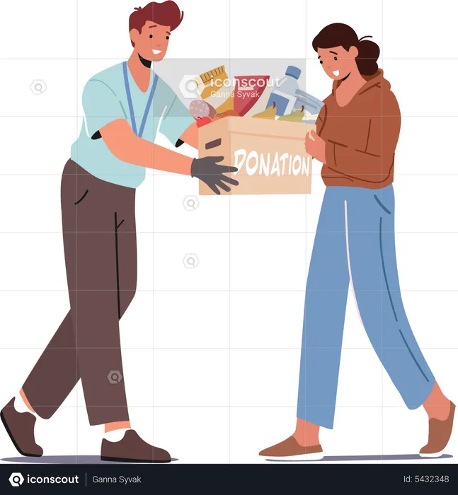 Social Help to People in Need  Illustration