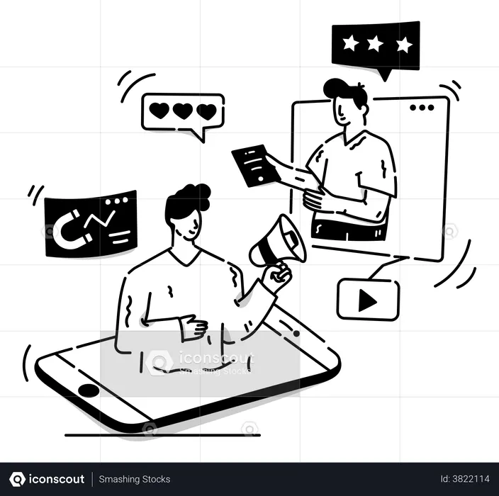 Social Marketing  Illustration