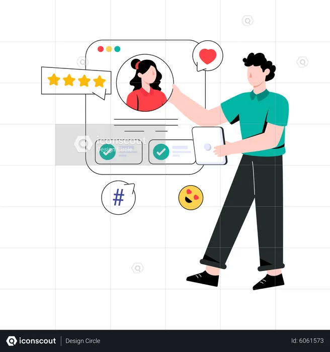 Social Media Account  Illustration