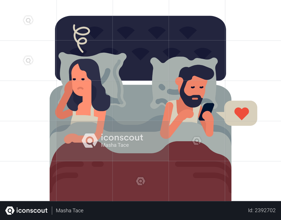Social media addiction impact on marriage and relationship Illustration