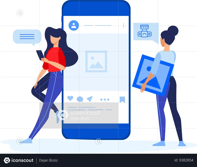 Social media administrator  Illustration