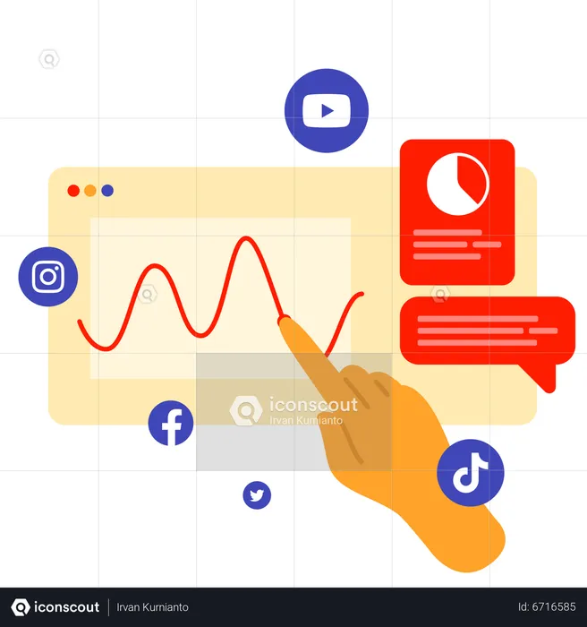 Social Media Analyse  Illustration