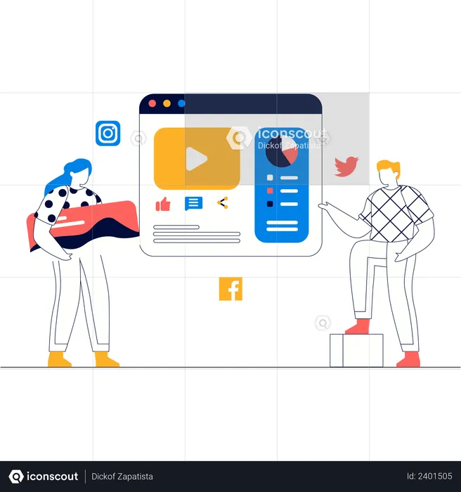 Social Media Analytics  Illustration