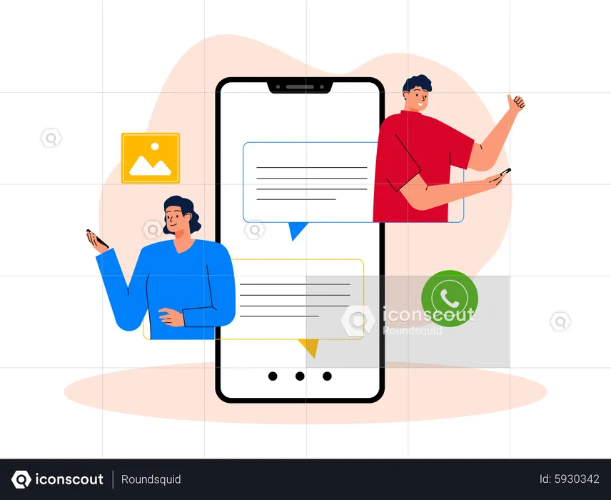 Social Media App  Illustration