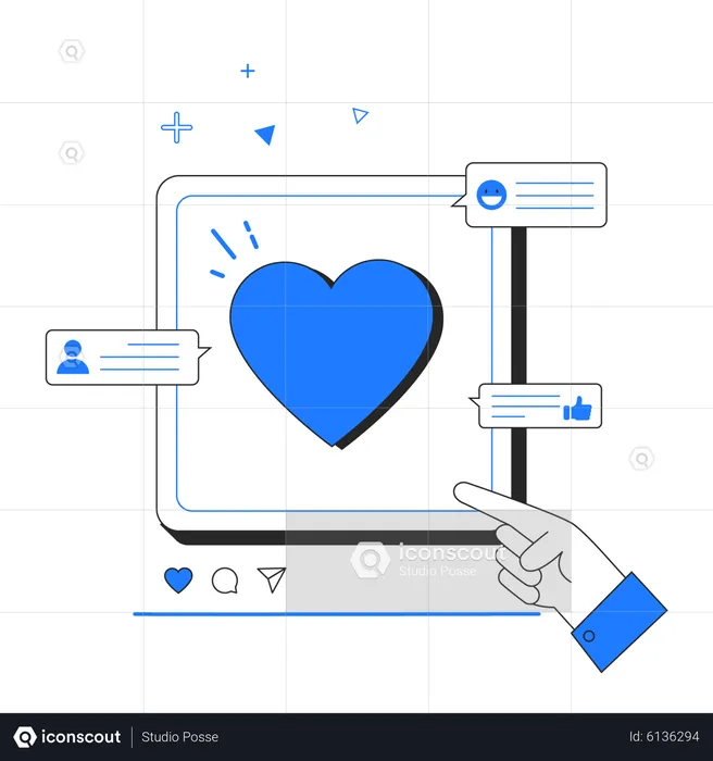 Social Media App  Illustration