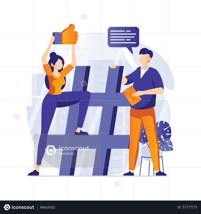 Social media campaign  Illustration