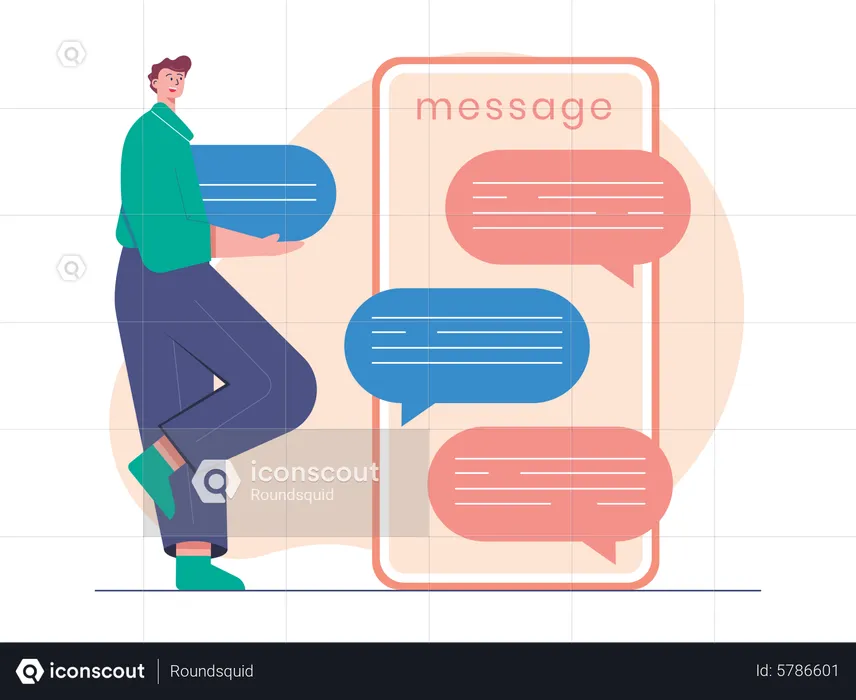 Social media chatting app  Illustration