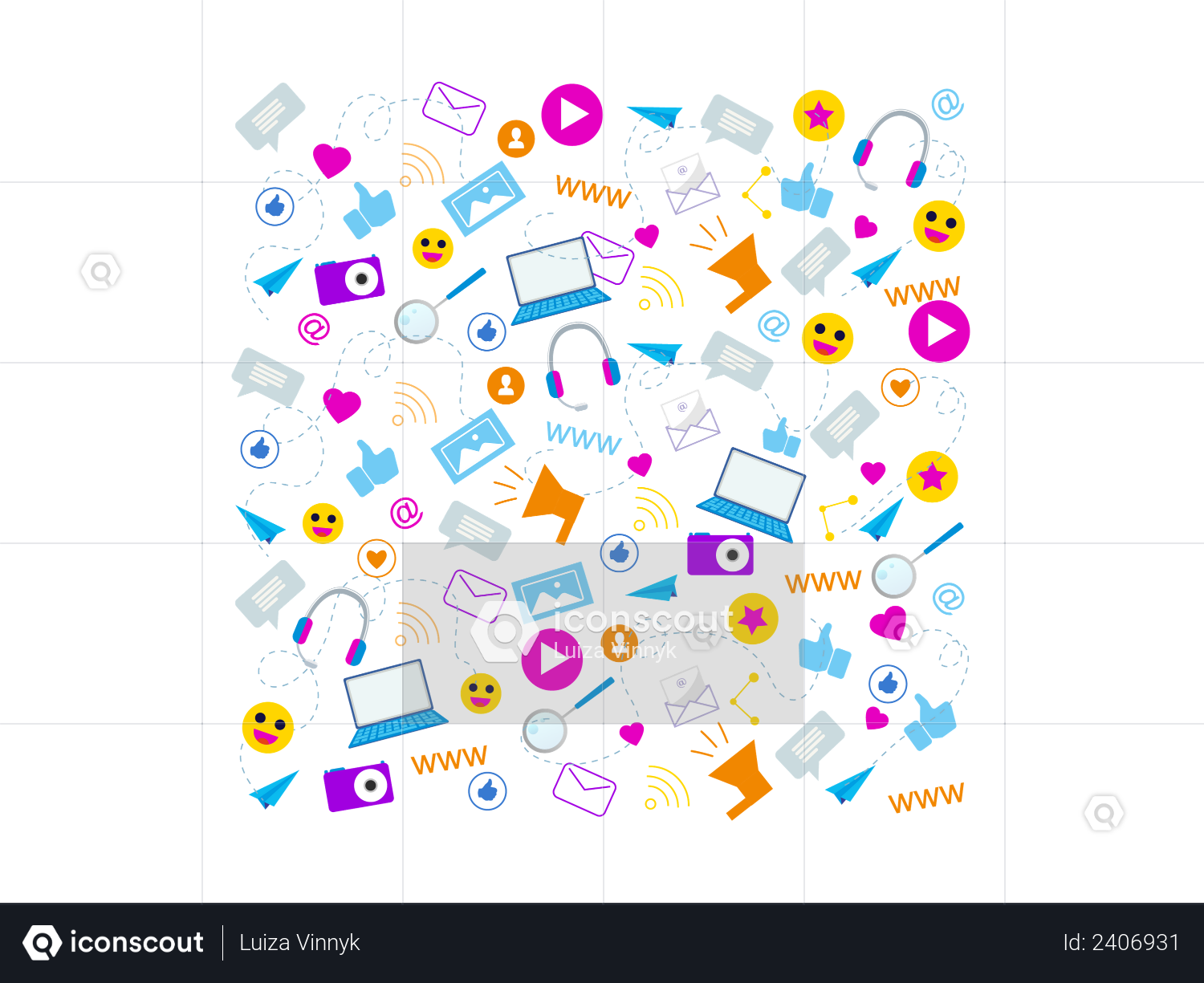 Best Premium Social Media Communication Emoji Illustration download in ...