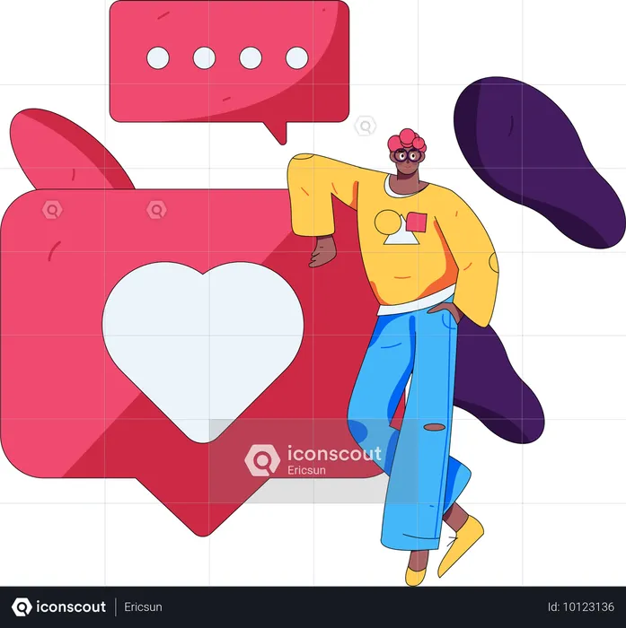 Social Media communication  Illustration