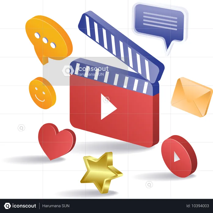 Social media content video  Illustration