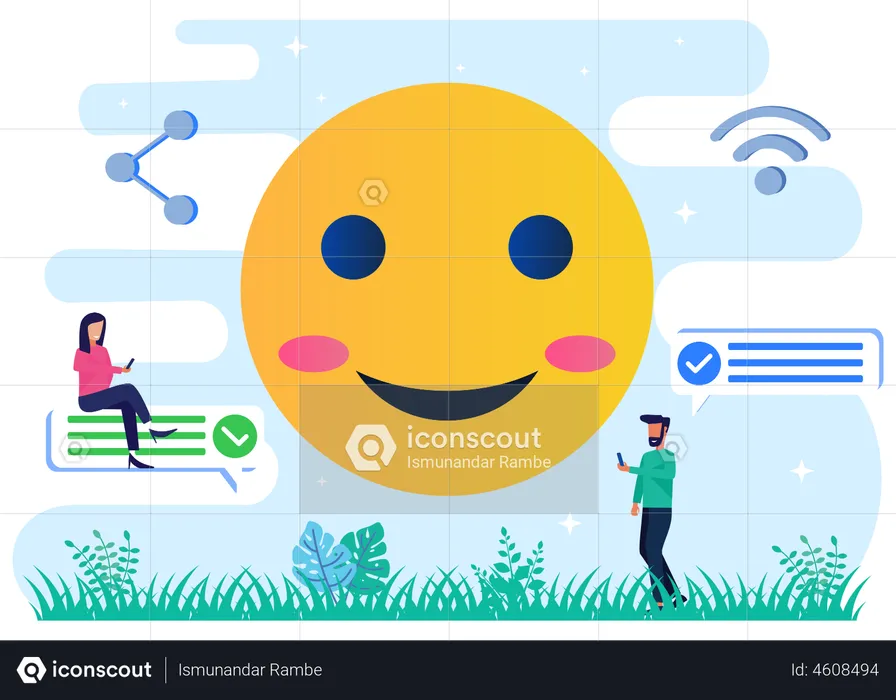 Social Media emoji  Illustration