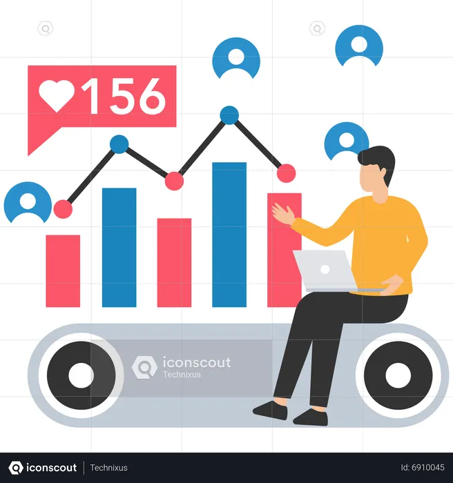Social media engagement  Illustration