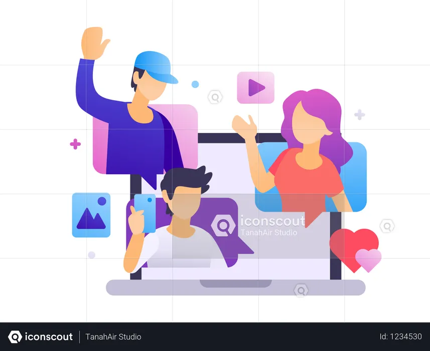 Social Media  Illustration