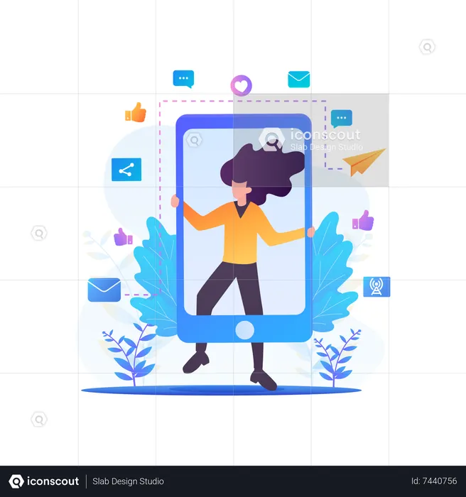 Social Media Influencer  Illustration