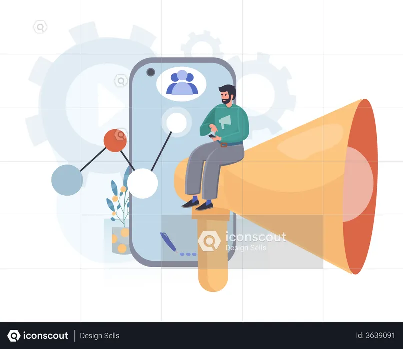 Social media influencer  Illustration