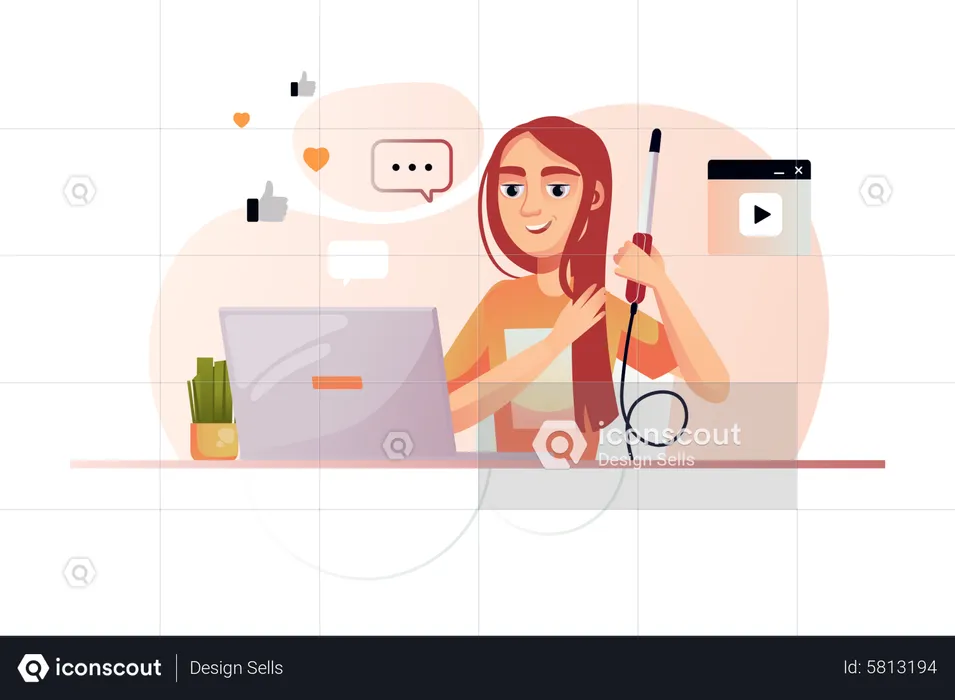 Social media influencer  Illustration