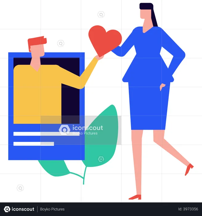 Social media love  Illustration