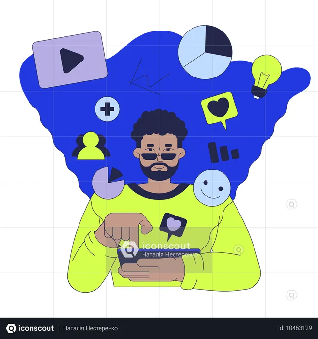 Social Media Manager  Illustration