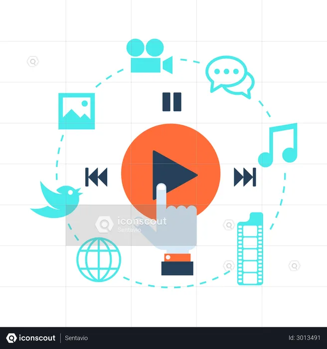 Social Media Marketing  Illustration