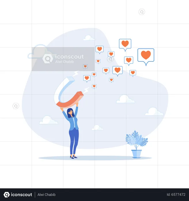 Social Media Marketing  Illustration