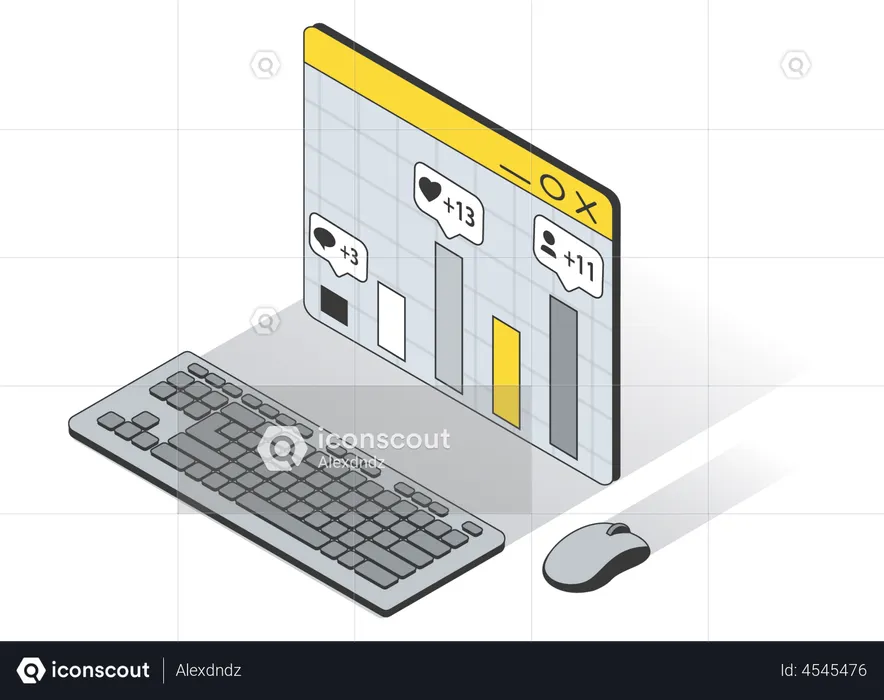 Social media marketing analysis  Illustration