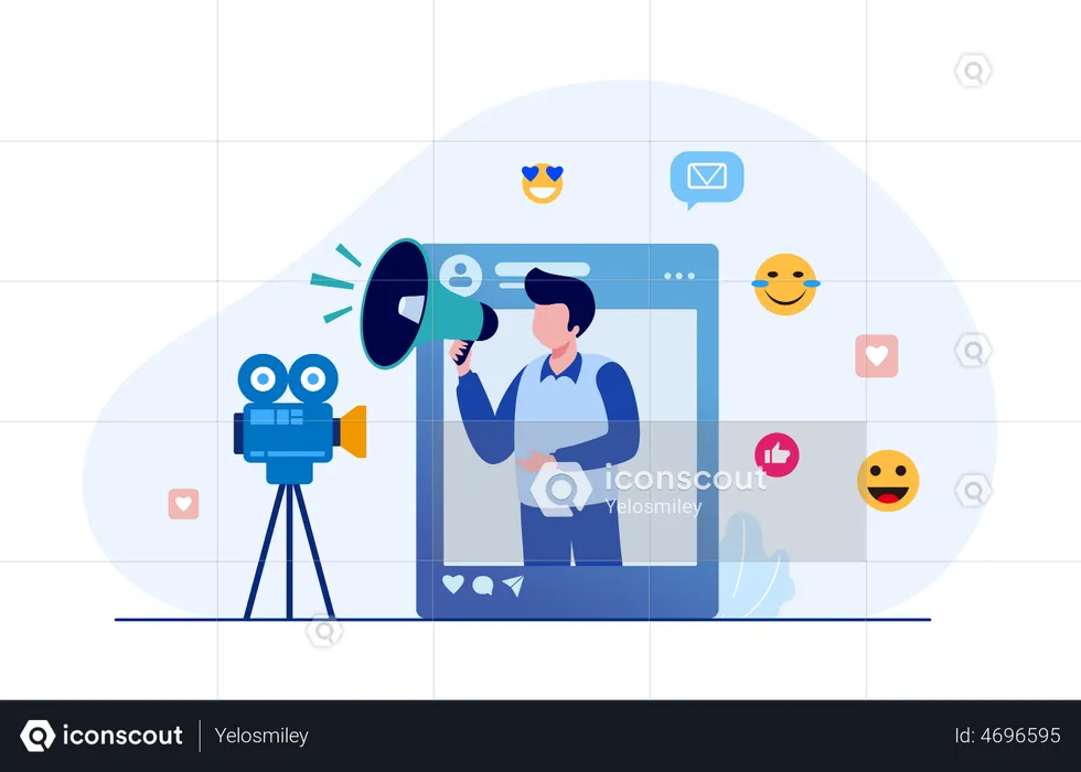 Social media marketing  Illustration