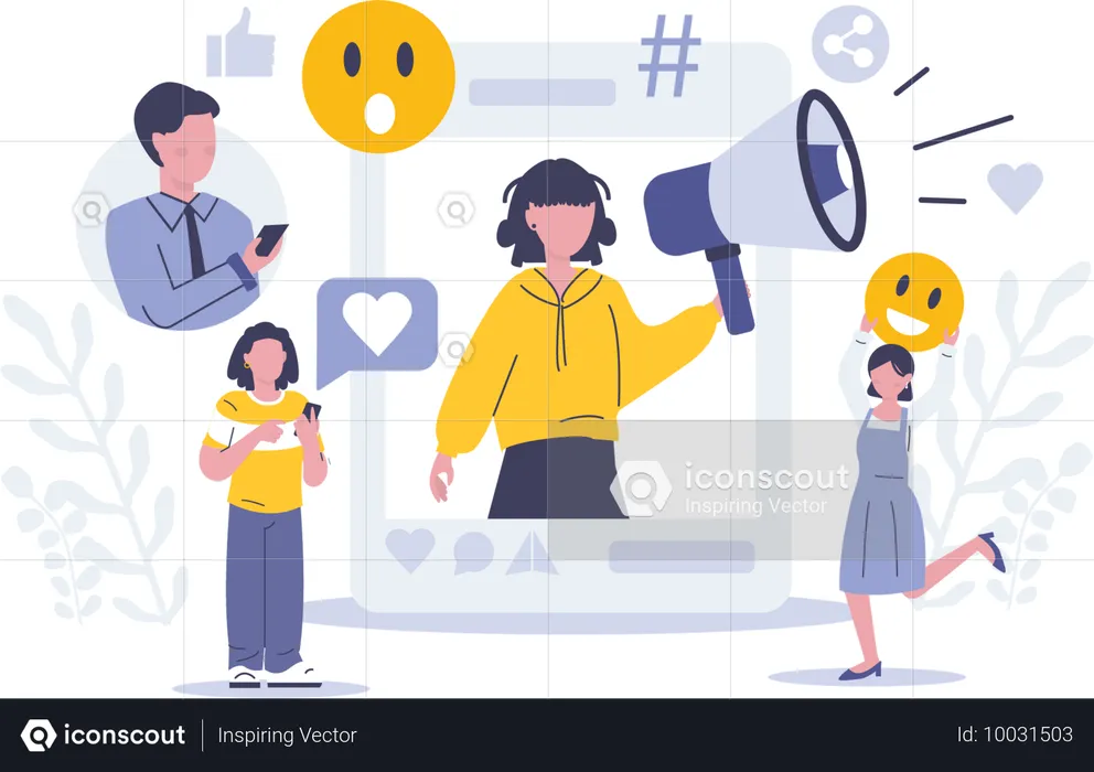 Social media marketing  Illustration