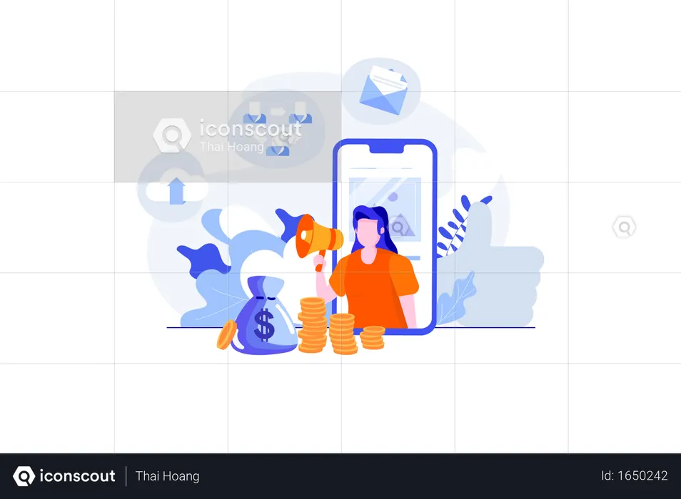 Social media marketing  Illustration