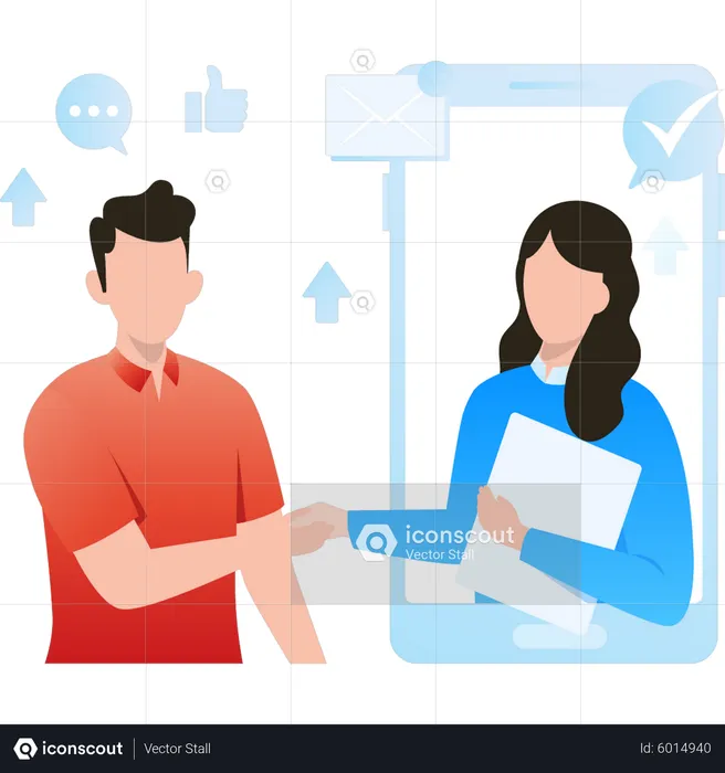 Social media marketing  Illustration