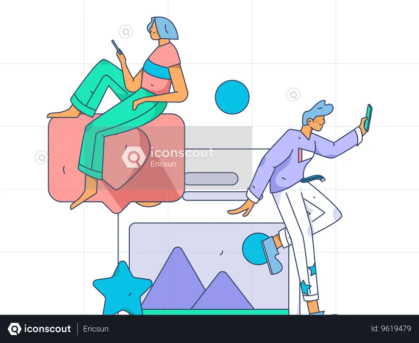 Social Media Marketing  Illustration