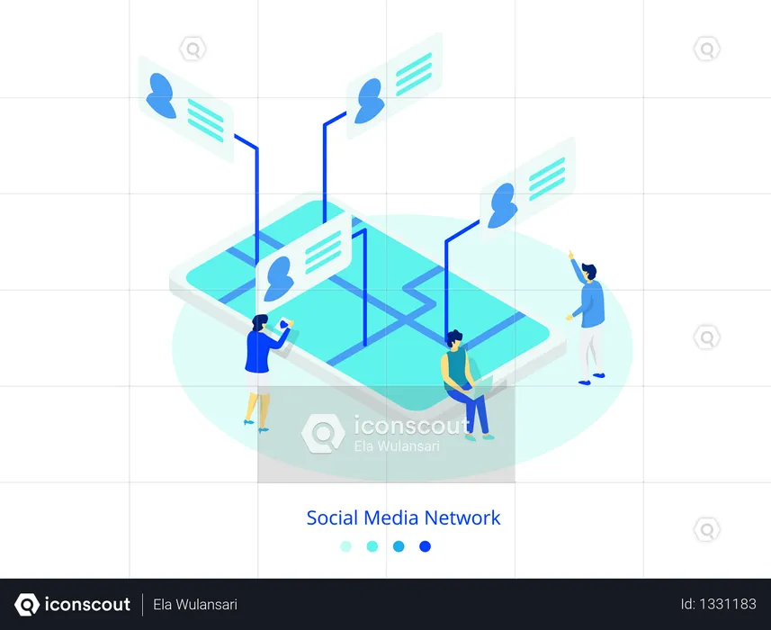 Social Media Network concept  Illustration