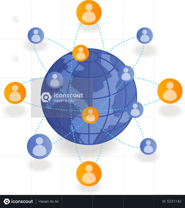 Social media network  Illustration