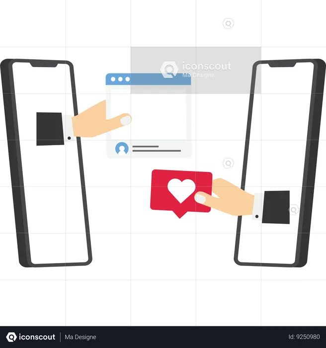 Social Media Platform  Illustration