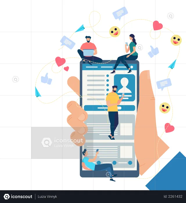 Social media Platform  Illustration