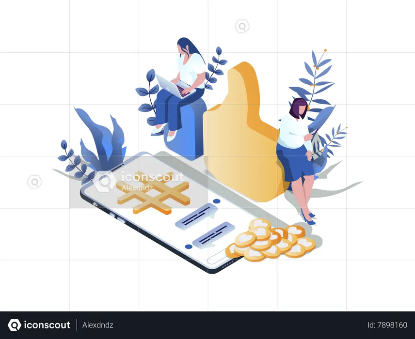 Social Media Platform  Illustration