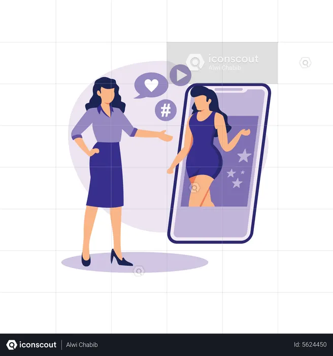 Social media star  Illustration