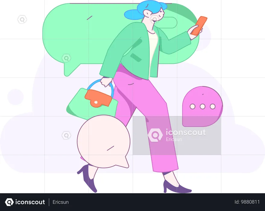 Social Media User  Illustration