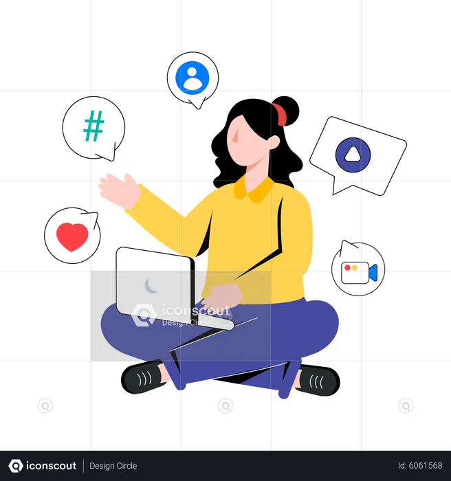 Social Media User  Illustration