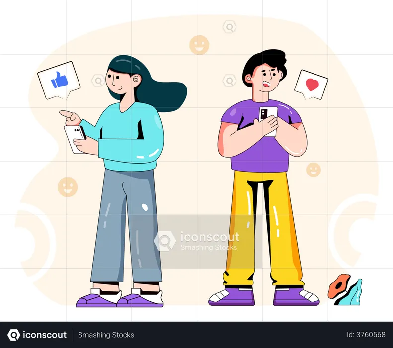 Social media users  Illustration