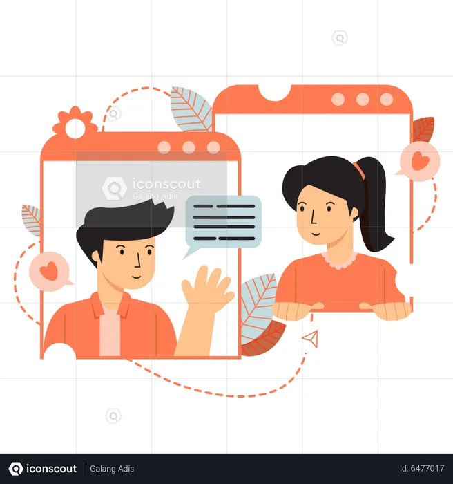 Social-Media-Videoanruf  Illustration