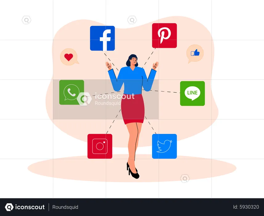 Social Network applications  Illustration