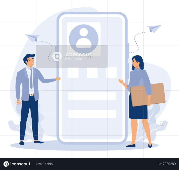 Social Network Development  Illustration