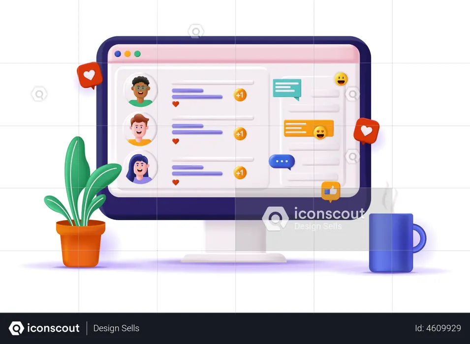 Social Network  Illustration
