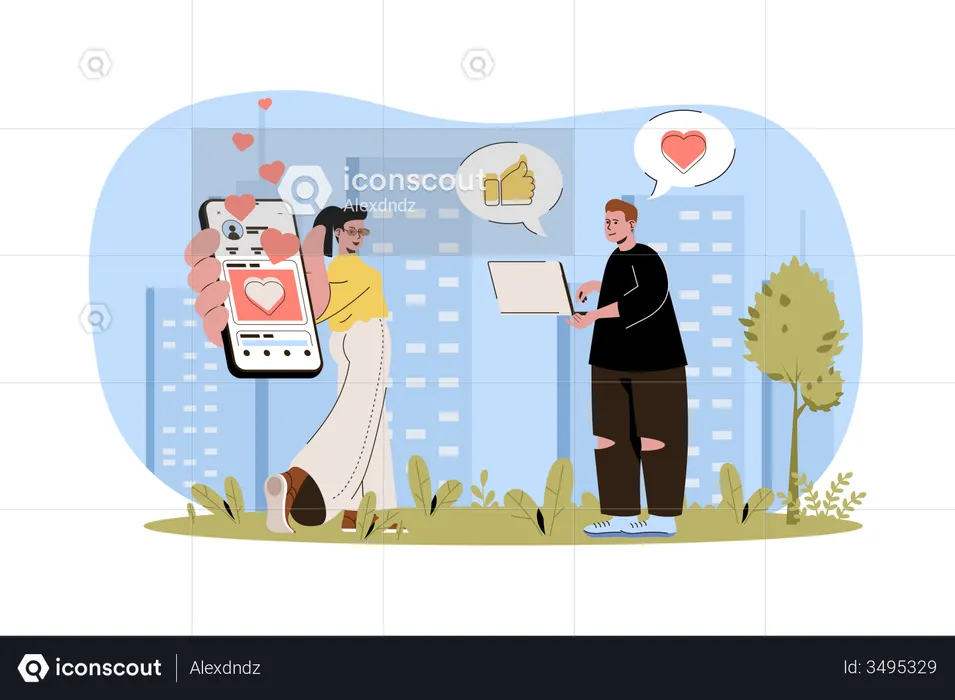 Social network  Illustration