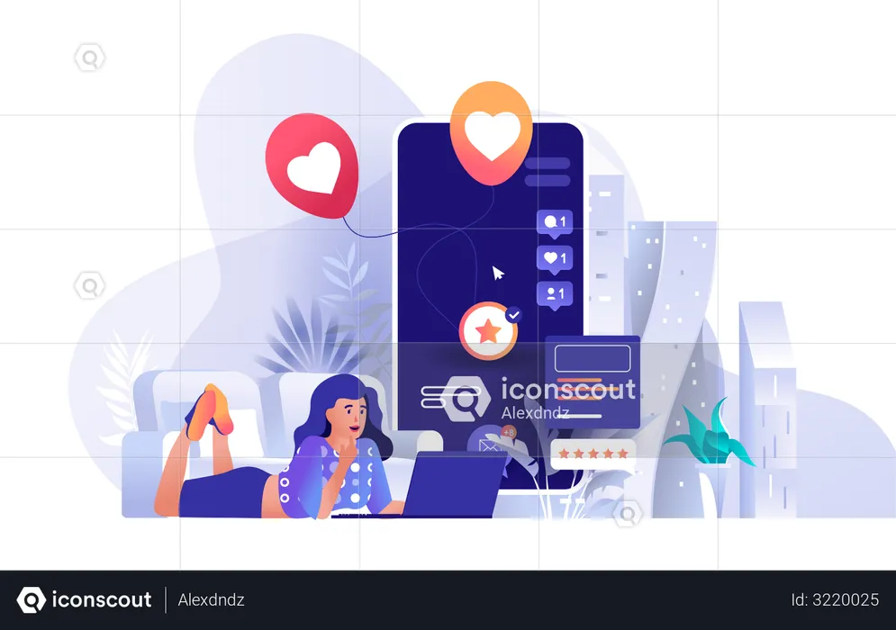 Social network  Illustration