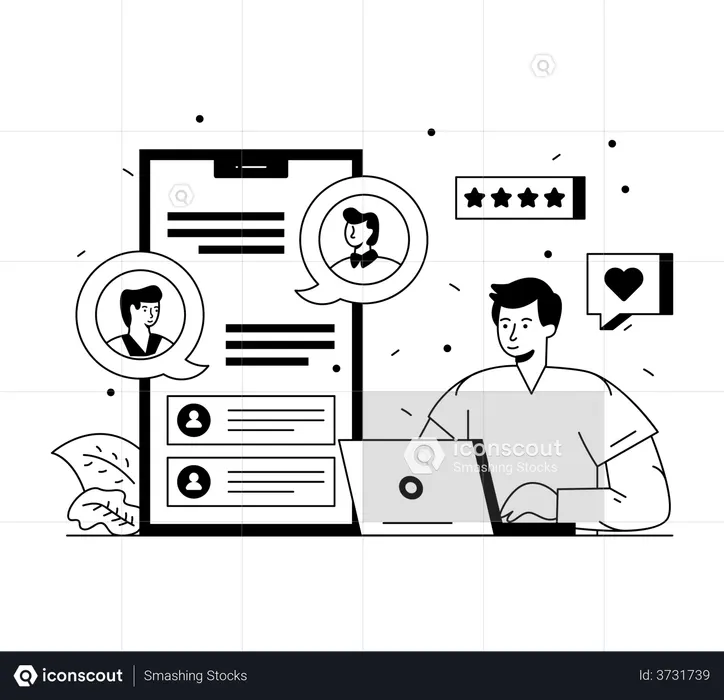 Social Network  Illustration