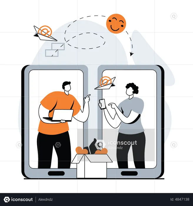 Social Network  Illustration