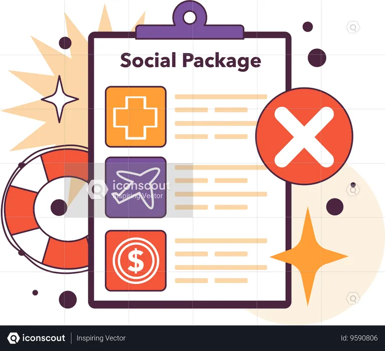 Social package list  Illustration